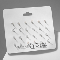 Набор серьги 12 пар &laquo;Вкусняшки&raquo; динозаврик и авокадо, цветные в золоте