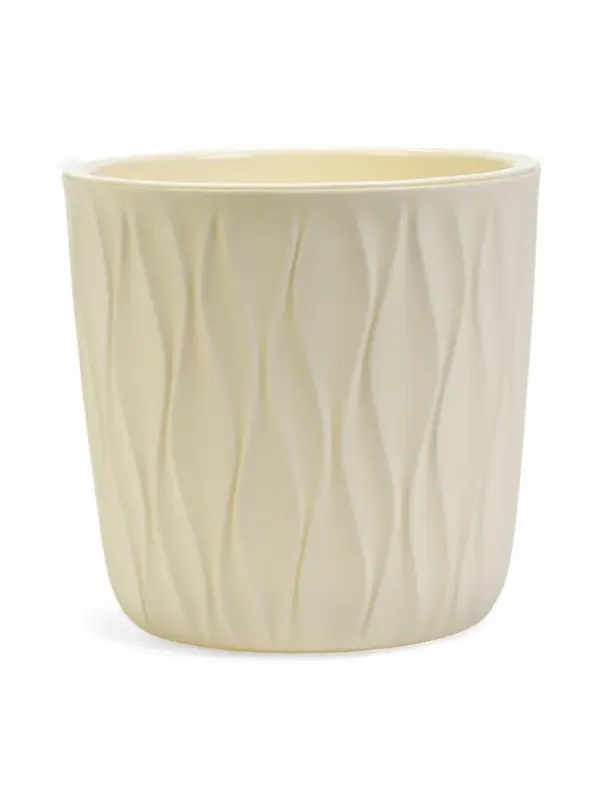 Кашпо со вставкой 2,3 л d15,7 см h15,2см "Desert" пластик белый