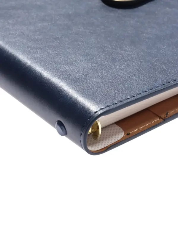 Органайзер на кольцах, C6, с хлястиком, 80л, линия, к/зам, Синий