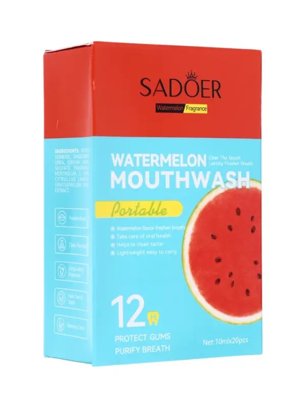 Набор ополаскивателей для рта в стиках со вкусом арбуза, 20шт по 10 мл
