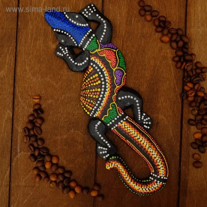 Панно декоративное &laquo;Ящерица геккон&raquo;, 24&times;7.5&times;1 см, МИКС