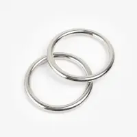 Кольцо литое TEIRA, для сумки, d=20/24 мм, набор 2 шт., 3.1 г, s=2 мм, цвет серебряный