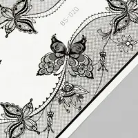 Переводные тату на тело чёрные &laquo;Сетка с ажурными бабочками&raquo;, 24&times;10.5 см