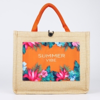 Сумка женская пляжная &laquo;Летний вайб&raquo;, 35х30х14 см