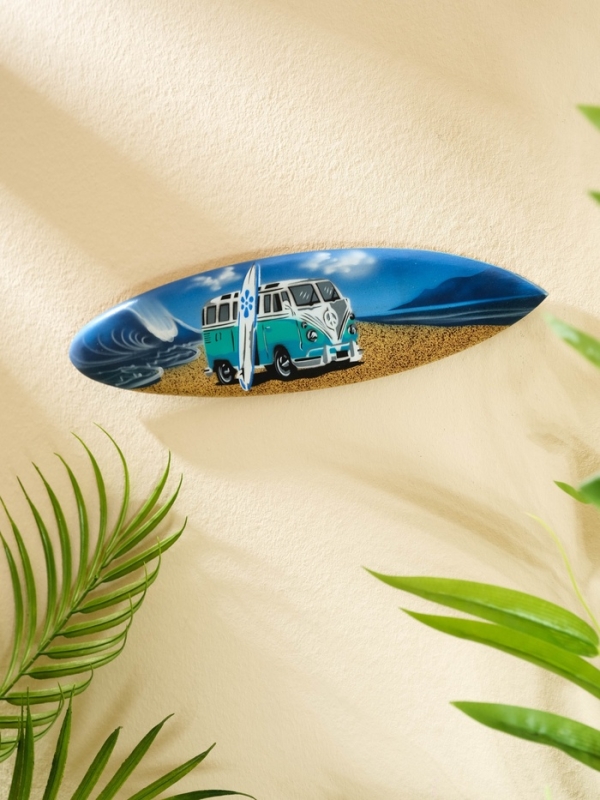 Панно "Доска для сёрфа "Great Beach" дерево 30х7 см