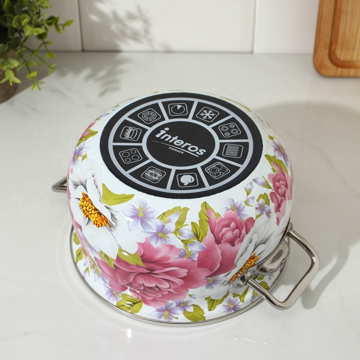 Кастрюля эмалированная &laquo;Пион&raquo;, 3.1 л, индукция