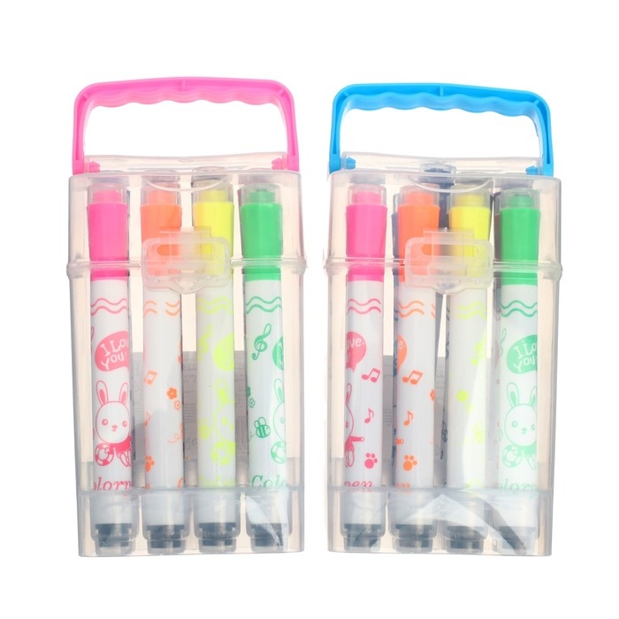 Фломастеры, 12 цветов, толстые, с печатью, вентилируемый колпачок, МИКС