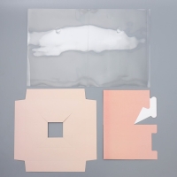 Коробка подарочная для цветов с вазой и PVC окнами складная, упаковка, «Персик», 23 х 30 х 23 см Коробка подарочная для цветов с вазой и PVC окнами складная, упаковка, «Персик», 23 х 30 х 23 см