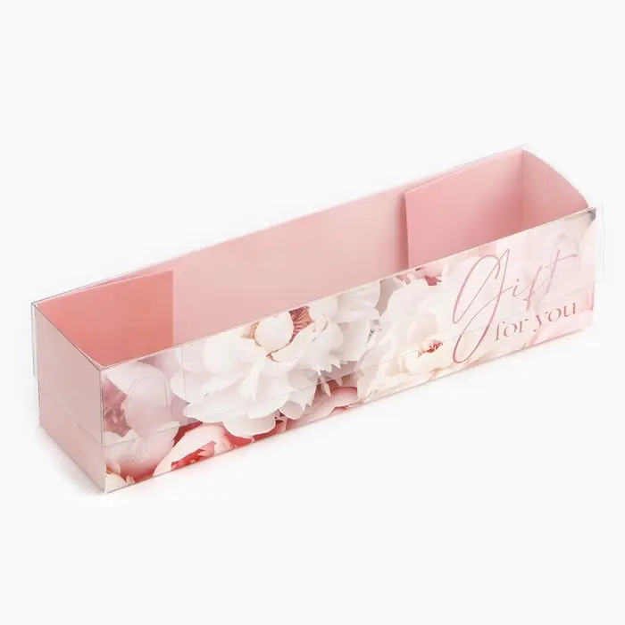 Коробочка для макарун с PVC крышкой &laquo;С любовью&raquo;, 19.5 х 5 х 4.5 см