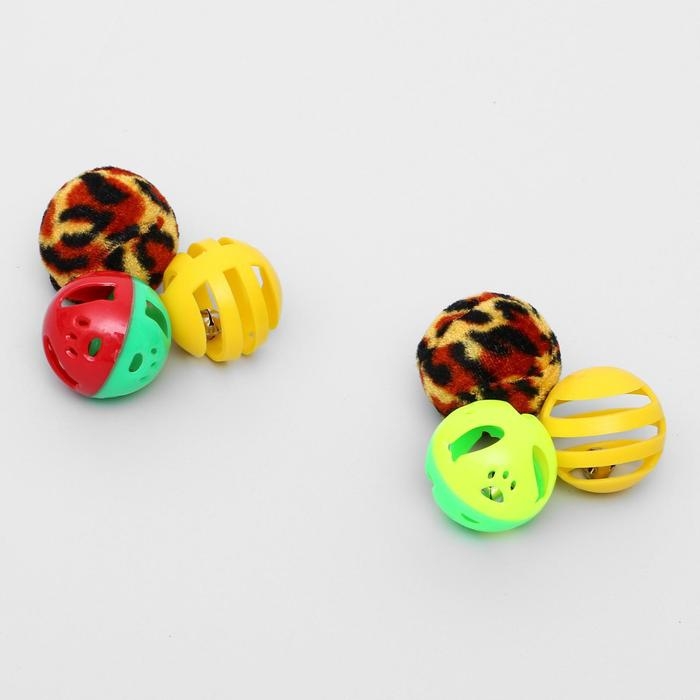 Набор из 3 шариков для кошек, микс цветов Набор из 3 шариков для кошек, микс цветов