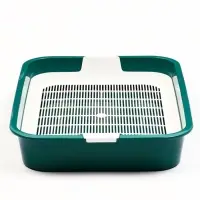 Туалет "Белла мини" для кошек, с сеткой, 35 х 26  х 6 см, Зеленый