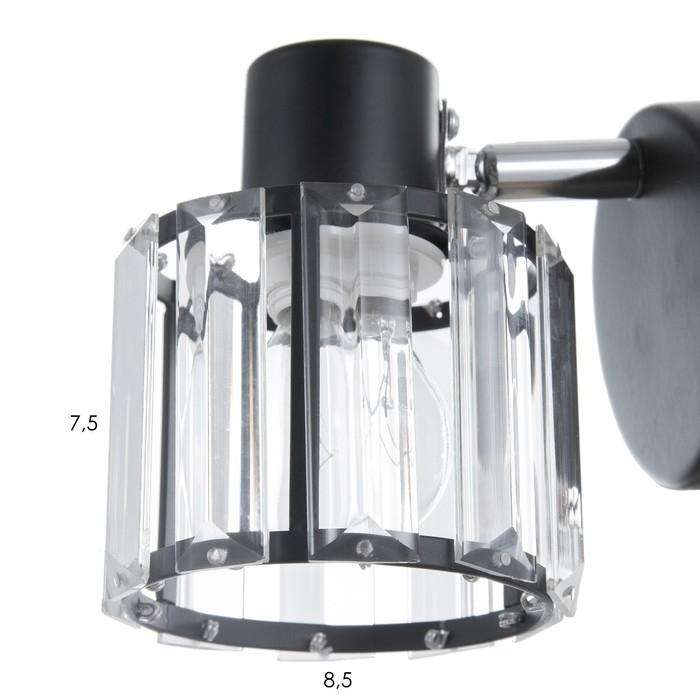 Бра с переключателем 59386/1 E14 40Вт черный-хром 19х11х12 см