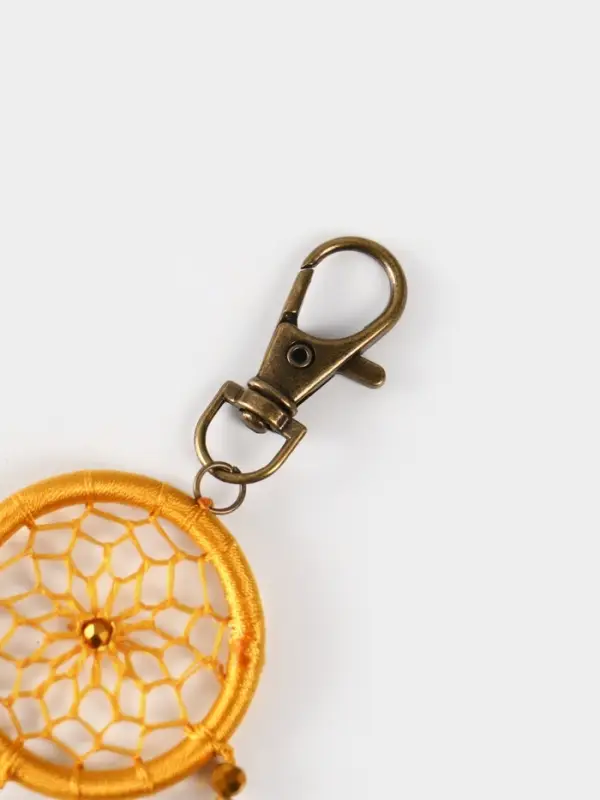 Брелок ловец снов, 17 см, золотистый