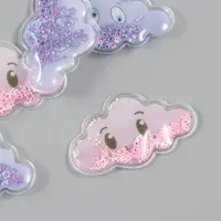 Шейкер для творчества PVC "Облачко" с глиттером МИКС 4х6,5 см