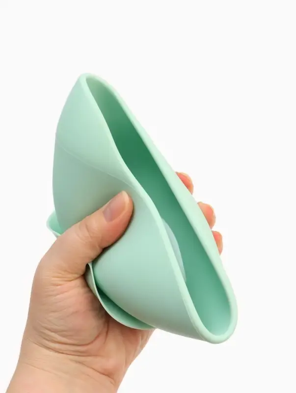 Тарелка детская на присоске и ложка, бирюзовый, Mum&Baby