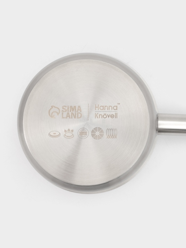 Ковш 860 мл, d=14, h=5,5 см, с крышкой, толщина стенки 0,8 мм, индукция