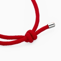 Браслет-оберег &laquo;Красная нить&raquo; защита, цвет красный в серебре, d=6