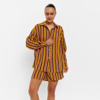 Костюм женский (рубашка, шорты) MINAKU: Enjoy цвет жёлтый, размер 42