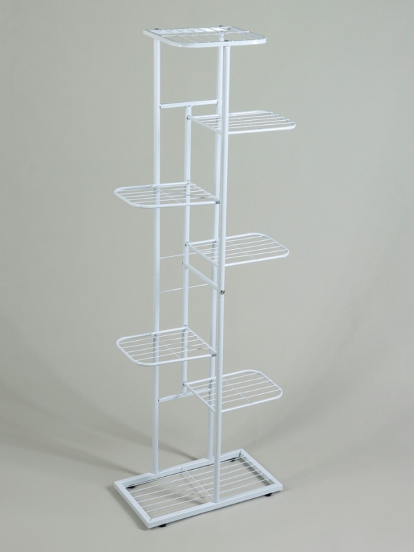 Подставка для цветов Greengo, 7 полок, 43 &times; 22 &times; 126 см, напольная, металл, белая