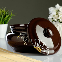 Пельменница "Псковская" 1,8л / 15х20,8см, ромашка коричневая