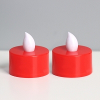 Светодиодные свечи, ночники LED RISALUX &laquo;Для свиданий&raquo; набор 2 шт., красные, RGB, 3.5&times;3.5&times;4 см