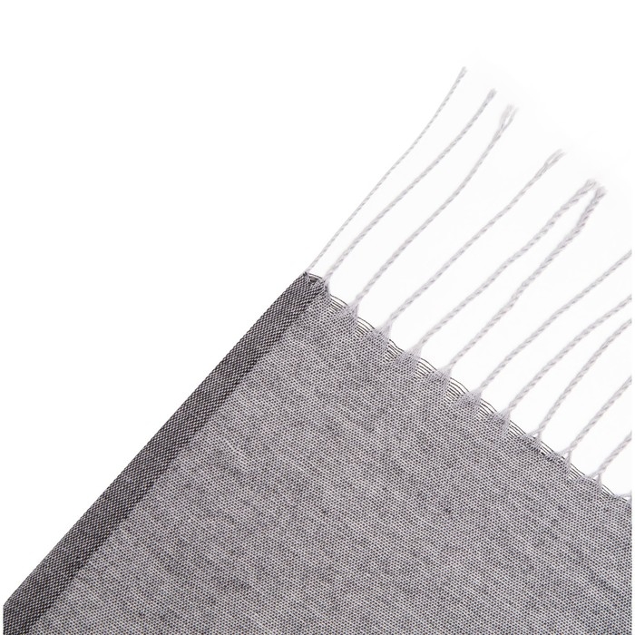 Палантин текстильный, цвет белый/чёрный, размер 68х175