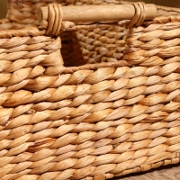 Корзина плетеная 45x30x20 см, водный гиацинт