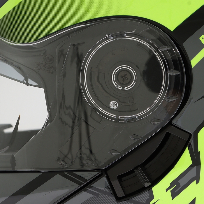 Шлем модуляр с двумя визорами, размер XXL (61), модель - BLD-160E, черно-желтый