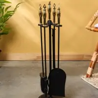 Каминный набор, сталь, алюминий 64 см