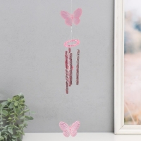 Музыка ветра пластик "Бабочка"  4 трубки 40 см