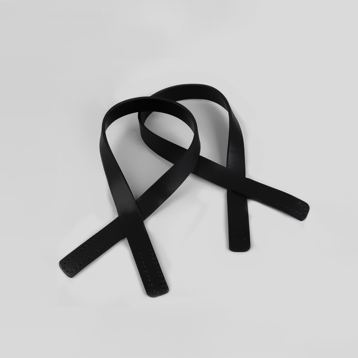 Ручки для сумки, пара, 52 &plusmn; 2 &times; 2 см, цвет чёрный