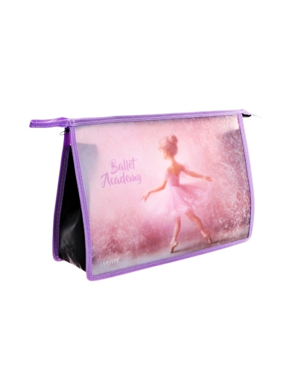 Папка для тетрадей А4, 330x230x100 мм, deVENTE "Ballet Academy", молния сверху, пластиковая, для девочки