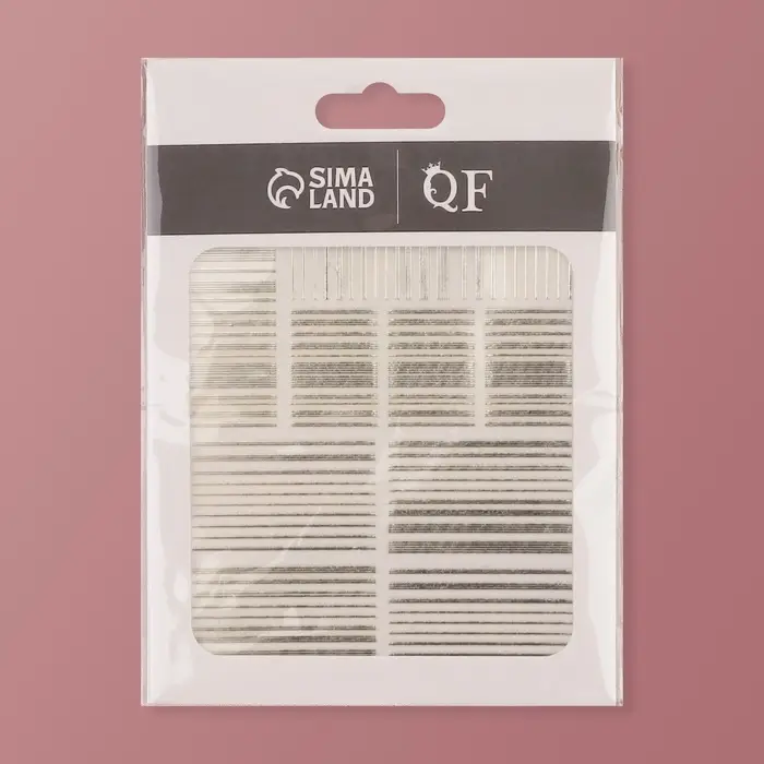 Наклейки для ногтей &laquo;Полоски&raquo;, металлизированные, серебристые