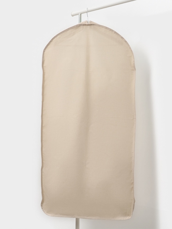 Чехол для одежды LaDо́m на молнии, размер 120х60 см, цвет бежевый, материал батист