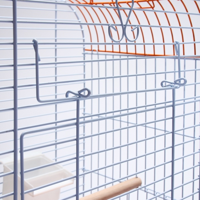 Клетка для птиц Bd-3/1o, раскрывающаяся крыша, 47,5 х 37 х 70 см, красная