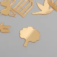 Декор для творчества пластик зеркальный "Парк" набор 6 шт