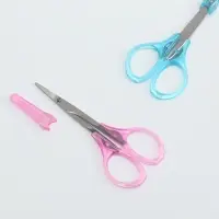 Ножницы маникюрные, с колпачком, прямые, 9.5 см, МИКС