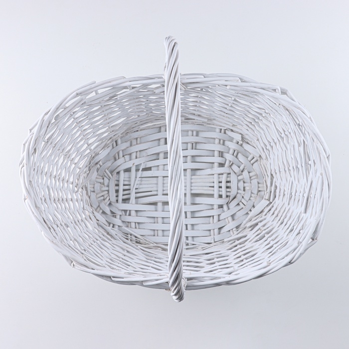 Набор корзин, 3 шт, 50x37xH16/40 см, 41x31x13/34 см, 34x24x12/29 см, белый, лоза Набор корзин, 3 шт, 50x37xH16/40 см, 41x31x13/34 см, 34x24x12/29 см, белый, лоза