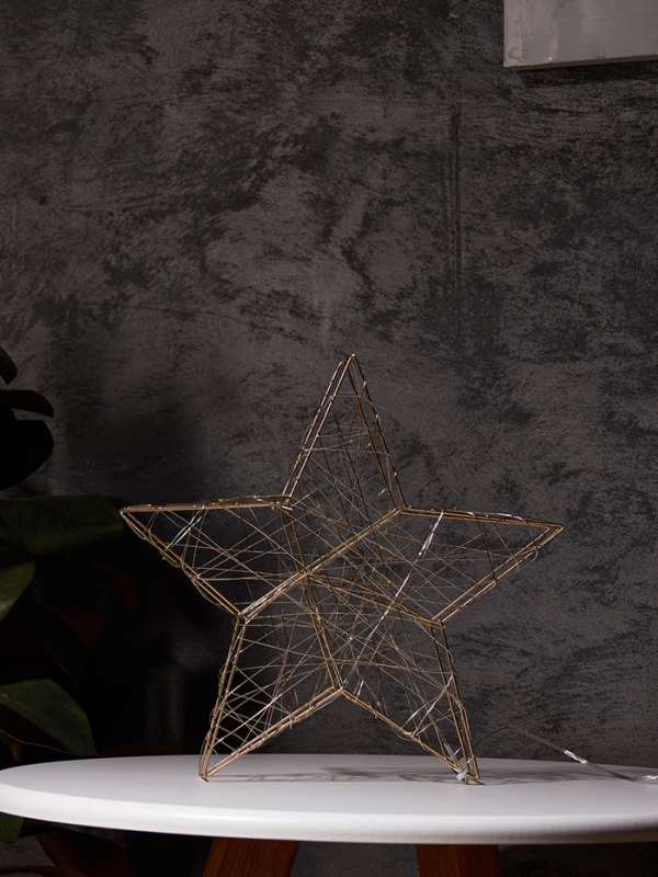 Фигура световая "Звезда", 30х30х5 см, 30 LED, батарейки ААх3 (не в компл.), свечение тёплое белое