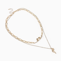 Кулон &laquo;Цепь&raquo; фламинго, цвет золото