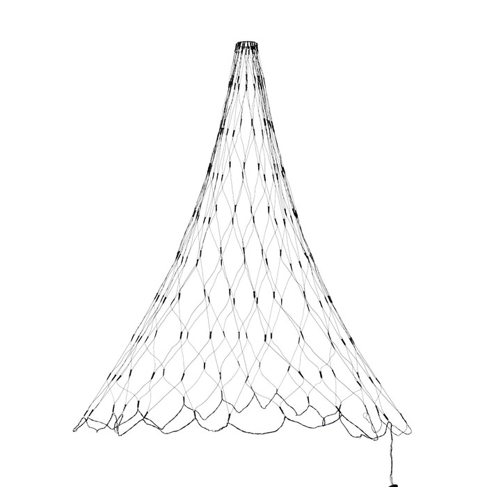 Гирлянда &laquo;Сеть&raquo; d=1.5 м с кольцом на ёлку, IP20, тёмная нить, 204 LED, свечение мульти, 8 режимов, 220 В