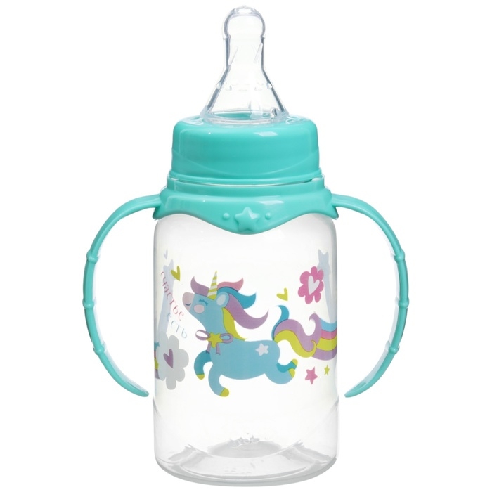 Подарочный детский набор &laquo;Волшебная пони&raquo;: бутылочки для кормления 150 и 250 мл, прямые, от 0 мес., цвет розовый