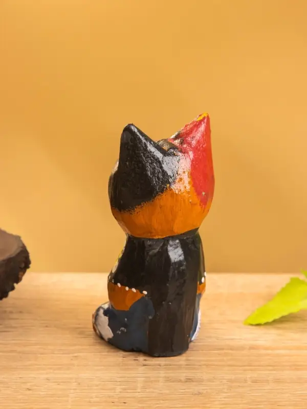 Сувенир интерьерный "Котики" 5х5х8 см, дерево, цв. рыжий