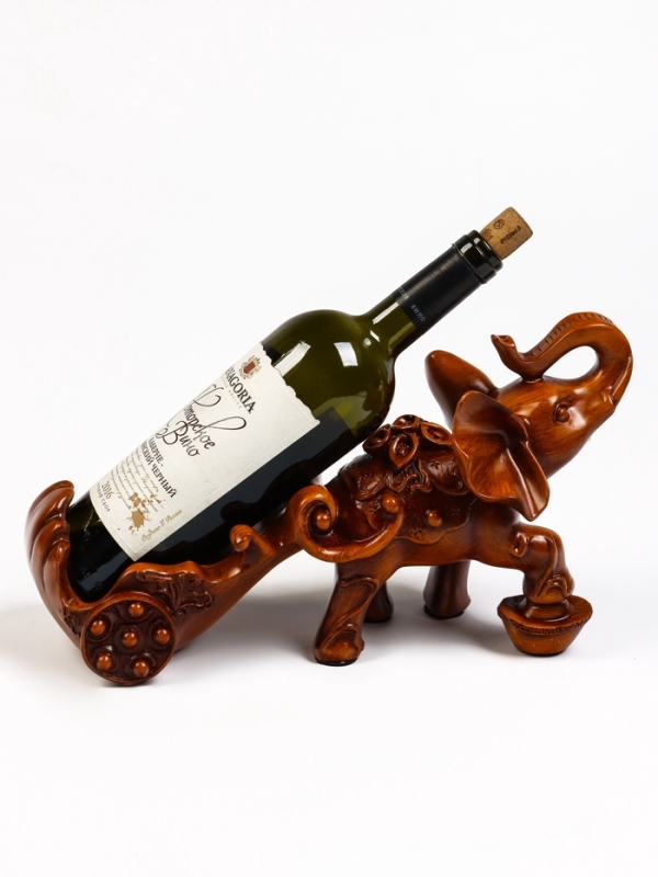 Подставка для бутылки "Слон" под дерево, 34х13х20см