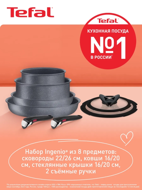 Набор посуды Ingenio Natural Force, Франция