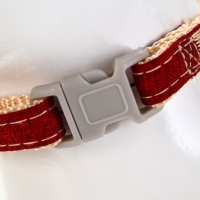 Комплект амуниции "Шахматный джентельмен", поводок 120 х 1 см, красный