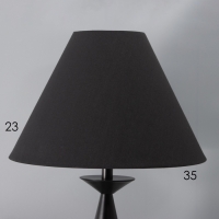 Настольная лампа с абажуром RISALUX &laquo;Эрика&raquo;, Е27, 40 Вт, чёрный, 34&times;34&times;56 см