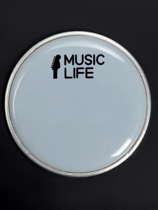 Пластик для барабана Music Life 6 дюймов, белый Пластик для барабана Music Life 6 дюймов, белый