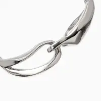 Колье "Стиль", цвет серебро d=12см