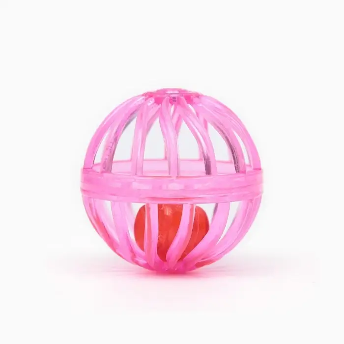 Шарик для кошек &laquo;Завитушки&raquo;, 4 см, фасовка в коробку по 50 шт., цвет МИКС